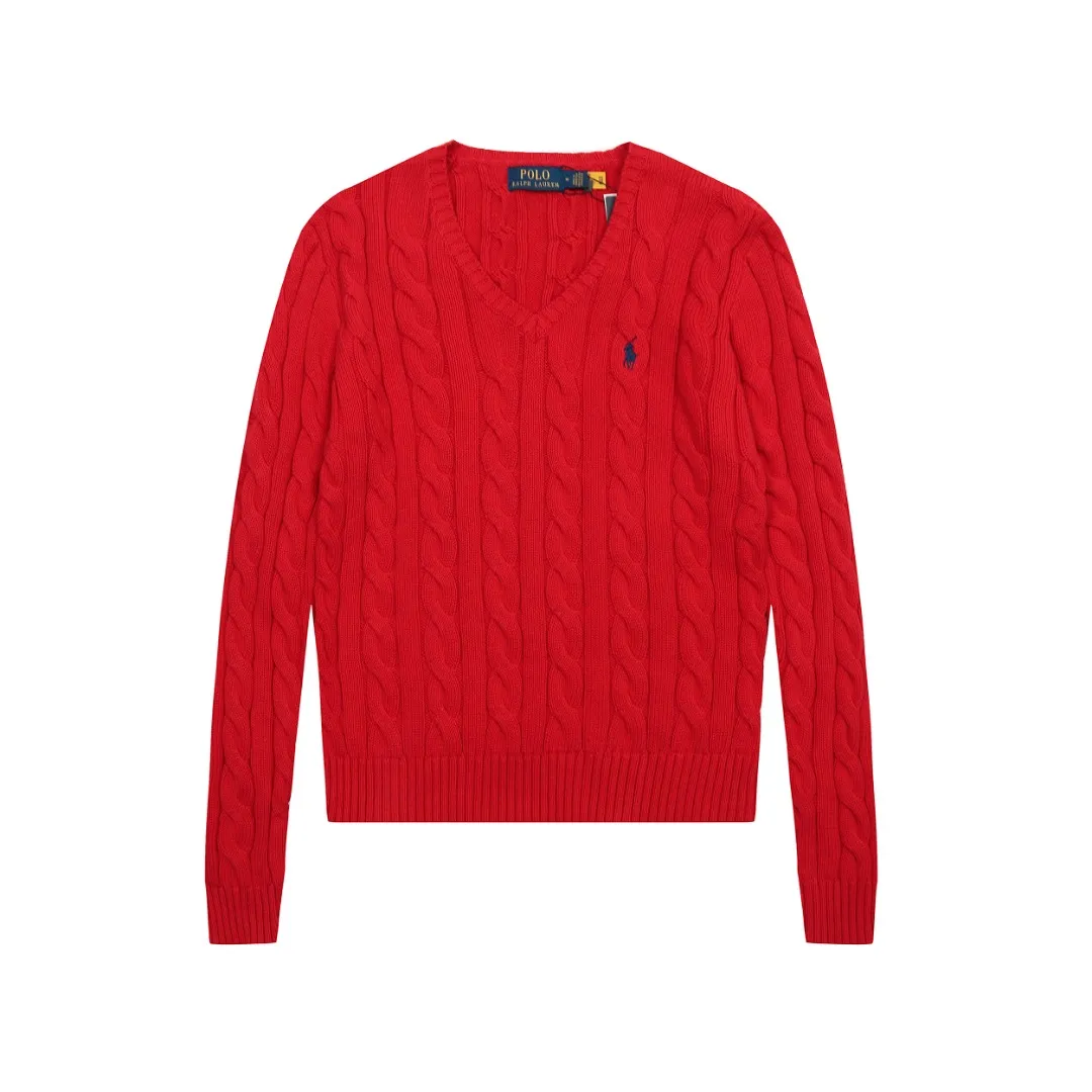 P210 Top quality" Style number: DS019# [Ralph Lauren V-neck solid color pony embroidered logo hemp flower knitted sweater] ✅Ralph Lauren Ralph Lauren goddess slim basic classic V-neck hemp flower pullover sweater ✅Main supplier platform live broadcast Wholesale entity Replacement when out of stock Not removed from the shelves ✅ZP quality 1:1 version Scan the code to enter the GF website Counter quality ✅Detailed quality The only one in Guangzhou Imported quality cotton yarn Mainly high-end Value for money, good quality, needless to say, ✅Simple upper body, easy to match, ootd must-have, good-looking clothes are never picky, a must-have in the goddess’ wardrobe, recommended Size: S-L Color: black, off-white, gray, navy blue, khaki, pink, light blue, rose red, brown, Chinese red